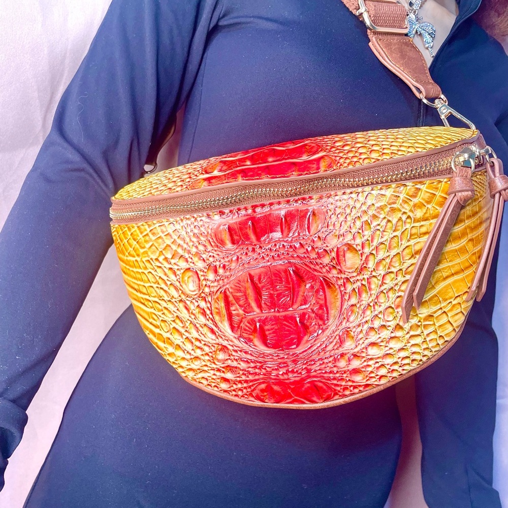 Vibrant Crocodile Print Chest bag/Waist Bag - Picture 4 of 5